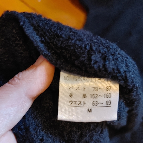 Queen Kerry Japanese Black Wool Blend Turtle Neck Sweater  Dress (Size M) - Picture 6 of 8